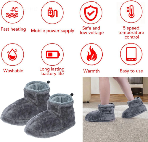 Heating USB Rechargeable Slippers